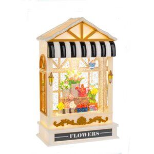 Ganz LED Light Up Shimmer Flower Shop Lantern Brand New